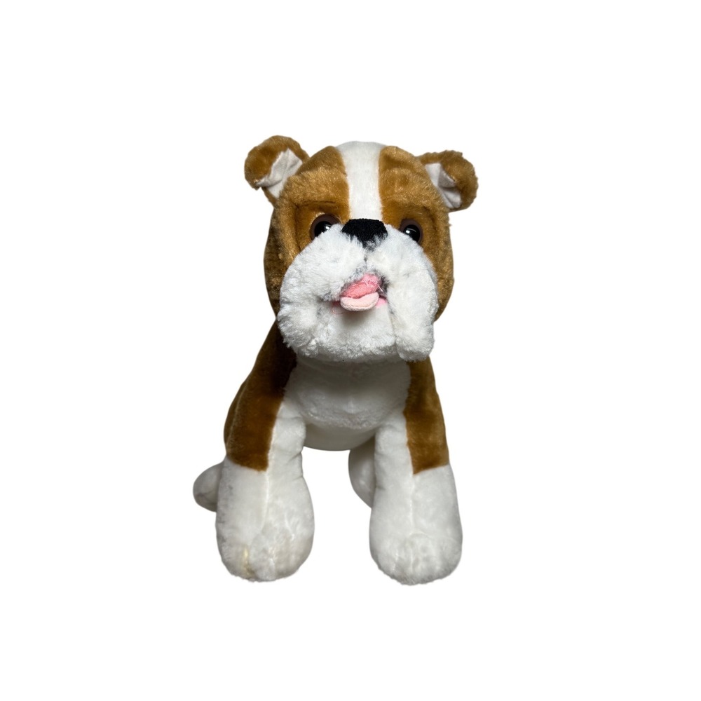 Build-A-Bear Workshop English Bulldog Brown White Plush Stuffed Animal 021375